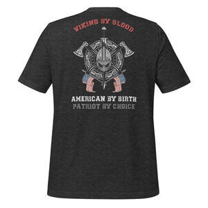 Viking By Blood Patriotic T-shirt Back